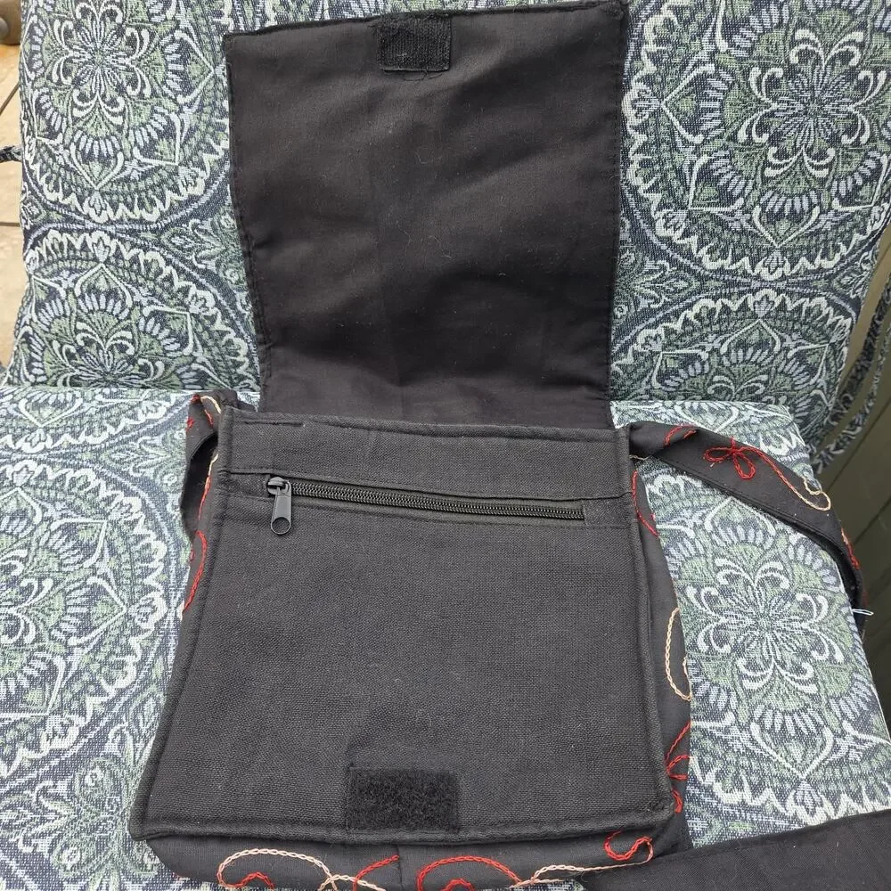 Embroidered Festival Psychedelic Design Indian Shoulder Bag